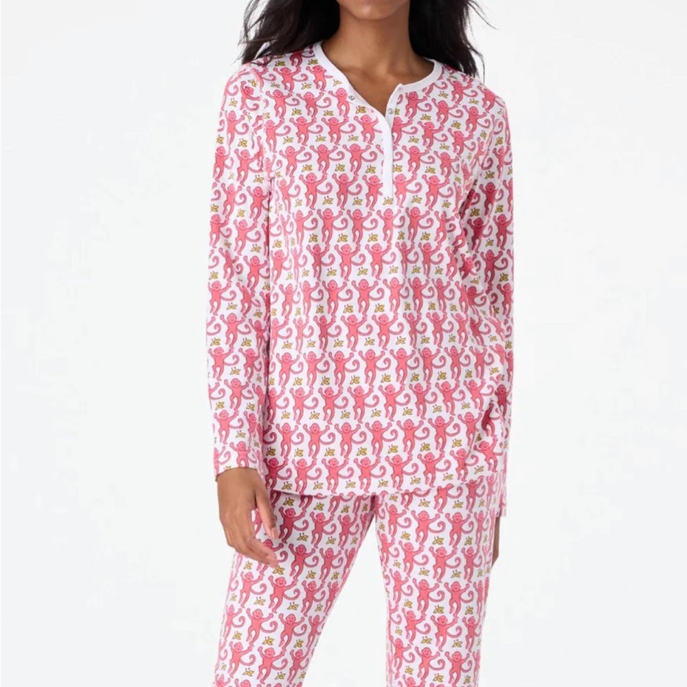 Pink money roller rabbit pajama set